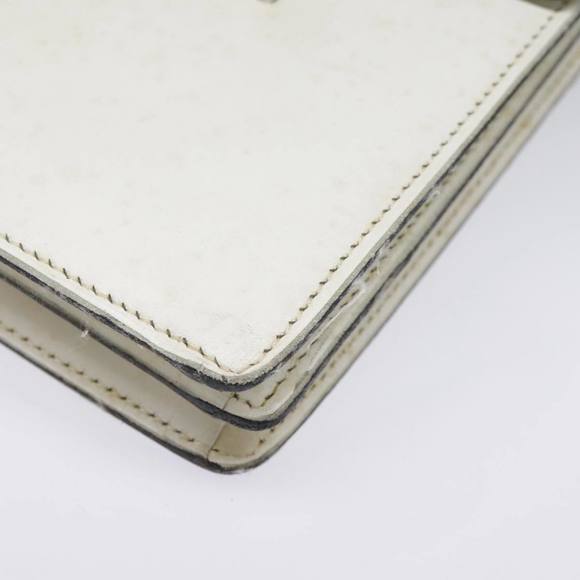 Christian Dior Hand Bag Leather White Gold Auth 93357 - Picture 16 of 16